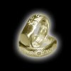 ANELLO SALOMONICO IN ORO 18 KT CON RUBINO E BRILLANTE GR 10.9 CIRCA